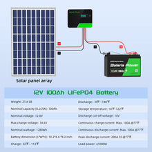 Load image into Gallery viewer, Innospo 12V 100Ah Pro LiFePO4 marine battery - product image 5
