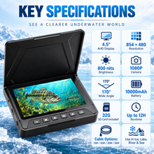 Load image into Gallery viewer, 4.5" AHD Underwater Fishing Camera