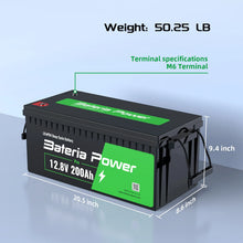 Load image into Gallery viewer, Innospo 12V 200Ah LiFePO4 marine battery - product image 5