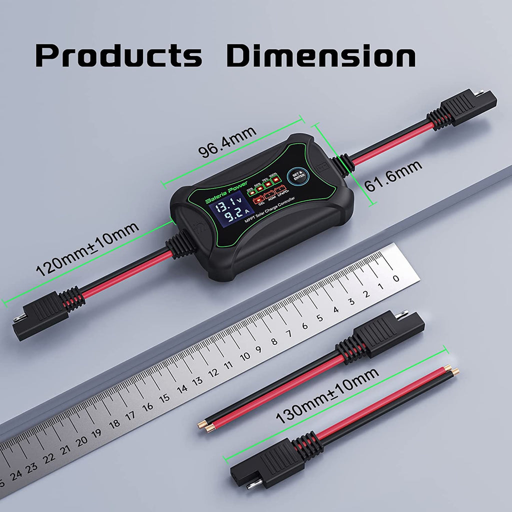 Innospo 10A 12V MPPT solar charge controller with SAE connector - product image 5