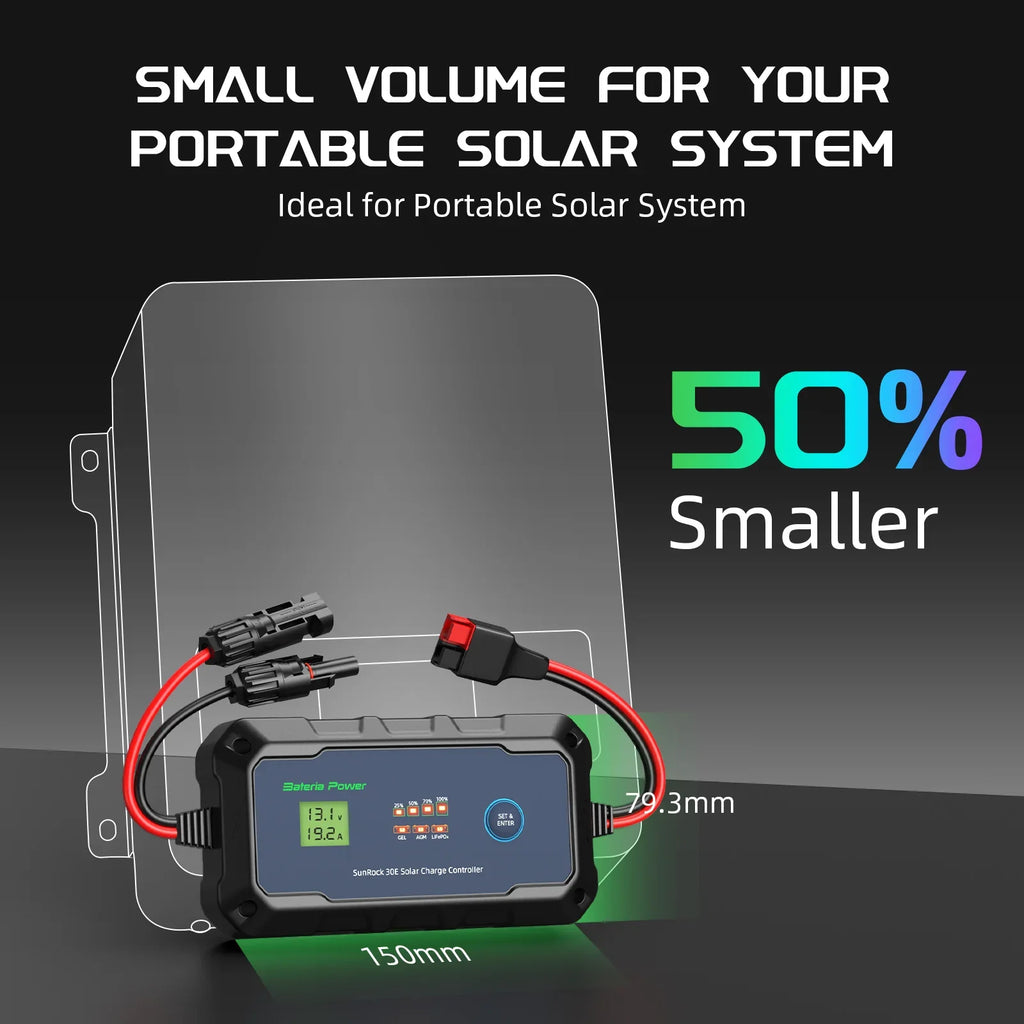 Innospo 30A 12V-24V PWM solar charge controller - product image 5